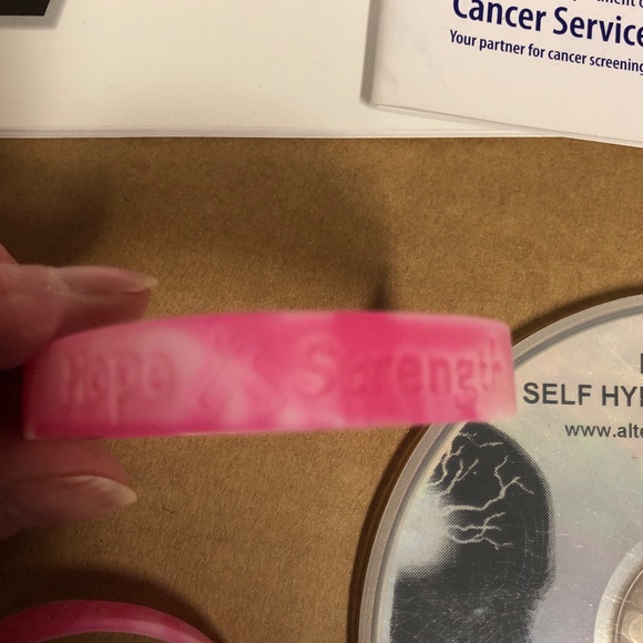 LOT of 11 Breast Cancer Support Bundle, CDs DVDs Bracelets Survival Manual Books - Picture 15 of 15